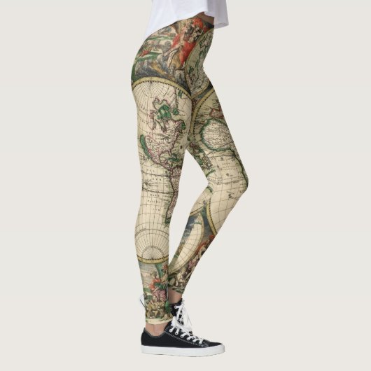 wereldkaart 1689 Leggings (Rechts)