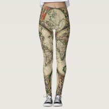 wereldkaart 1689 Leggings