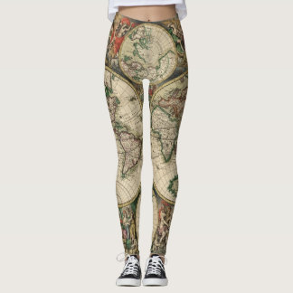 wereldkaart 1689 Leggings