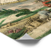  Wereldkaart 1689 Poster (Hoek)