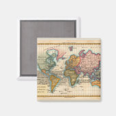 Wereldkaart 1700 Antiek Magneet (Voorkant / Achterkant)