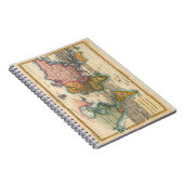 Wereldkaart 1700 Antiek Notitieboek (Rechterzijde)