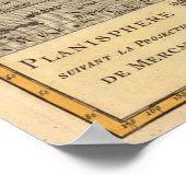 Wereldkaart 1700 Antiek Poster (Hoek)