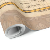 Wereldkaart 1700s Antiek continenten Cadeaupapier (Rol Hoek)