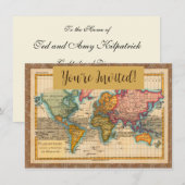 Wereldkaart 1700s Antiek continenten Kaart (Voorkant / Achterkant)