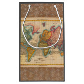 Wereldkaart 1700s Antiek continenten Klein Cadeauzakje (Achterkant)