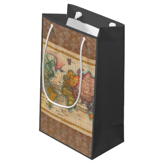 Wereldkaart 1700s Antiek continenten Klein Cadeauzakje (Achterkant Gekanteld)