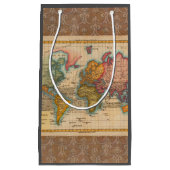 Wereldkaart 1700s Antiek continenten Klein Cadeauzakje (Voorkant)