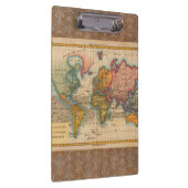 Wereldkaart 1700s Antiek continenten Klembord (Rechts)