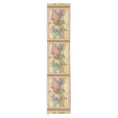 Wereldkaart 1700s Antiek continenten Korte Tafelloper (Voorkant)