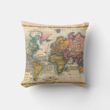 Wereldkaart 1700s Antiek continenten