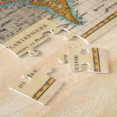Wereldkaart 1700s Antiek continenten Legpuzzel (Zijkant)