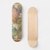 Wereldkaart 1700s Antiek continenten Persoonlijk Skateboard (Voorkant)