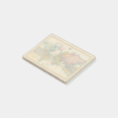 Wereldkaart 1700s Antiek continenten Post-it® Notes (Schuin)
