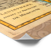 Wereldkaart 1700s Antiek continenten Poster (Hoek)