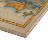 Wereldkaart 1700s Antiek continenten Snijplank (Hoek)