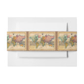 Wereldkaart 1700s Antiek continenten Uitnodigingen Wikkel (Voorkant Voorbeeld)