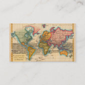 Wereldkaart 1700s Antiek continenten Visitekaartje (Achterkant)