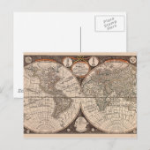  Wereldkaart (1766) Briefkaart (Voorkant / Achterkant)