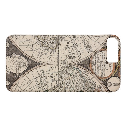 Wereldkaart (1766) Case-Mate iPhone Case (Achterkant (Horizontaal))