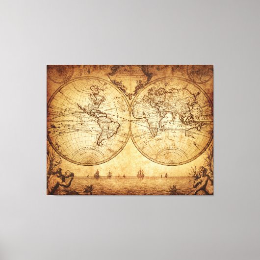  Wereldkaart 1773-kunst Canvas Afdruk (Voorkant)