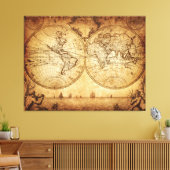  Wereldkaart 1773-kunst Canvas Afdruk (Insitu (Woonkamer))