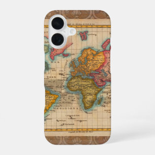 Wereldkaart 1780 Bonne Antique Planisfeer  iPhone 16 Hoesje