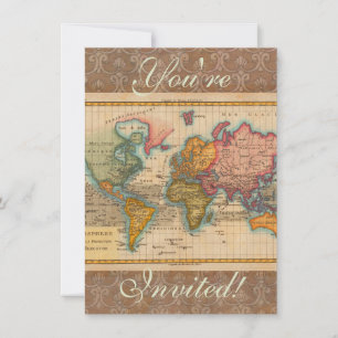 Wereldkaart 1780 Bonne Antique Planisfeer Kaart