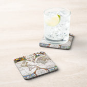 WERELDKAART, 17e EEUW Drankjes Onderzetter (Rechterzijde)