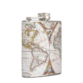 WERELDKAART, 17e EEUW Heupfles (Rechts)