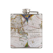 WERELDKAART, 17e EEUW Heupfles (Achterkant)