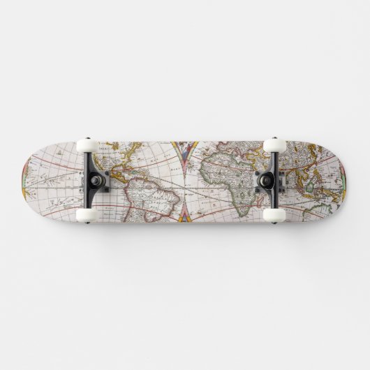 WERELDKAART, 17e EEUW Persoonlijk Skateboard (Horizontaal)