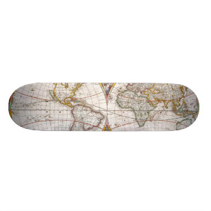WERELDKAART, 17e EEUW Persoonlijk Skateboard
