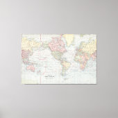 Wereldkaart ( 1901 ) Canvas Afdruk (Voorkant)