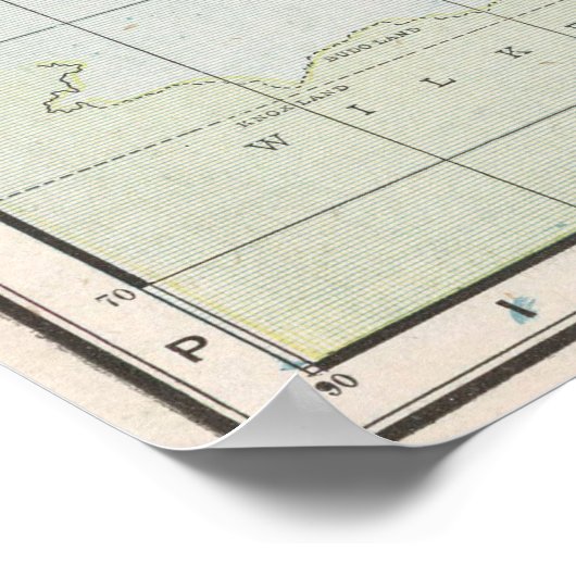 Wereldkaart ( 1901 ) Poster (Hoek)