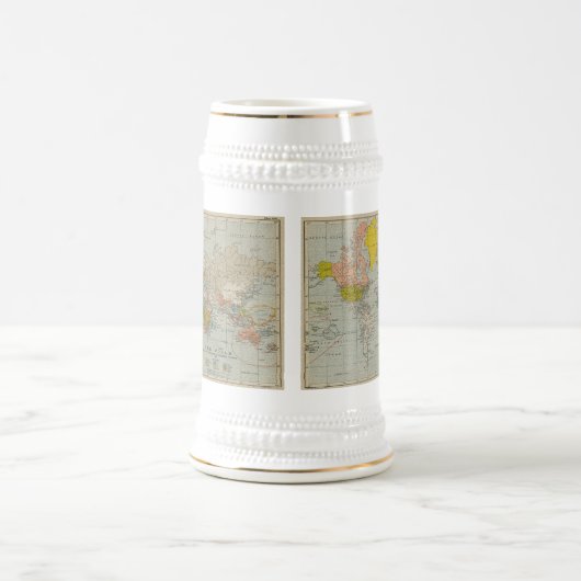  Wereldkaart 1910 Bierpul (Center)