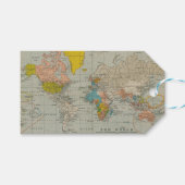  Wereldkaart 1910 Cadeaulabel (Voorkant (Horizontaal))