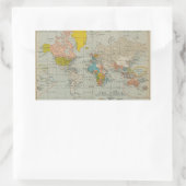 Wereldkaart 1910 Rechthoekige Sticker (Tas)