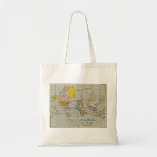  Wereldkaart 1910 Tote Bag (Voorkant)