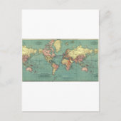 Wereldkaart 1919 briefkaart (Voorkant)