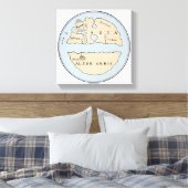 WERELDKAART, 1STE EEUW CANVAS AFDRUK (Insitu (Slaapkamer))