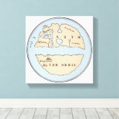 WERELDKAART, 1STE EEUW CANVAS AFDRUK (Insitu (Houten vloer))