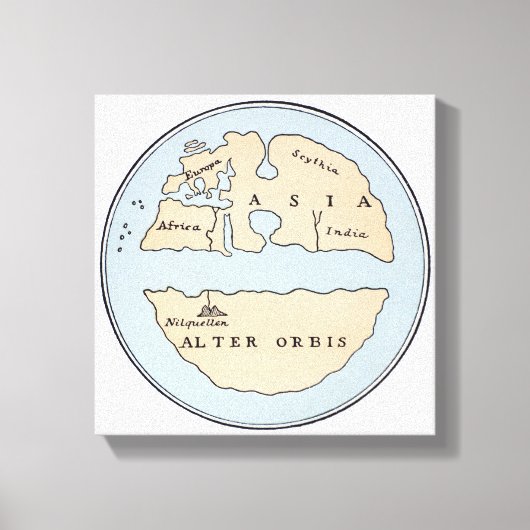 WERELDKAART, 1STE EEUW CANVAS AFDRUK (Voorkant)