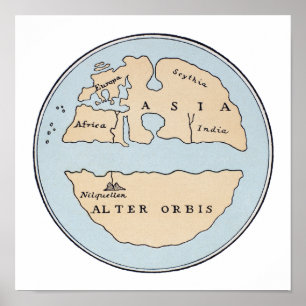 WERELDKAART, 1STE EEUW POSTER