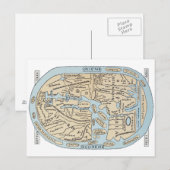 WERELDKAART 2E EEUW BRIEFKAART (Voorkant / Achterkant)