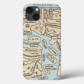 WERELDKAART 2E EEUW Case-Mate iPhone CASE (Achterkant)