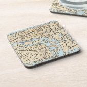 WERELDKAART 2E EEUW DRANKJES ONDERZETTER (Linkerzijde)