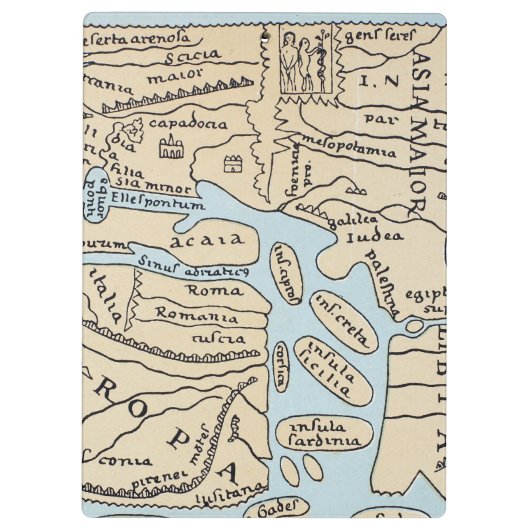 WERELDKAART 2E EEUW KLEMBORD (Achterkant)