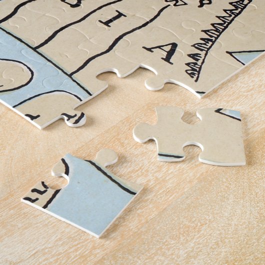 WERELDKAART 2E EEUW LEGPUZZEL (Zijkant)