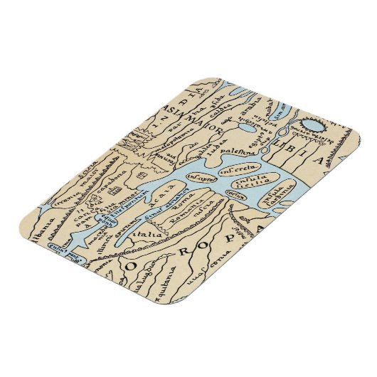 WERELDKAART 2E EEUW MAGNEET (Linkerzijde)